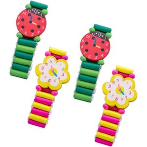 MONTRE Pièces de jouets en bois montres pour enfants prix fausses montres pour enfants montres de simulation pour enfants montres po[E4555]