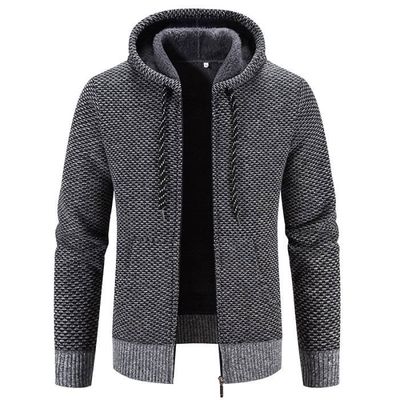 GLLUSA Cardigan Sweat Homme Fendt Col Montant Zippé Polaire Bleu - Chaud Et Confortable