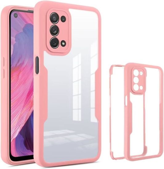 Coque Oppo A54 5G - A74 5G - A93 5G Bleu ,AURSTORE Protection intégrale Avant + Arrière en