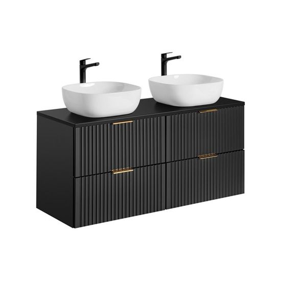 Meuble Sous-lavabo Salle De Bain 120 Cm - 4 Tiroirs Soft-close, Couleur Cachemire Mat - 9