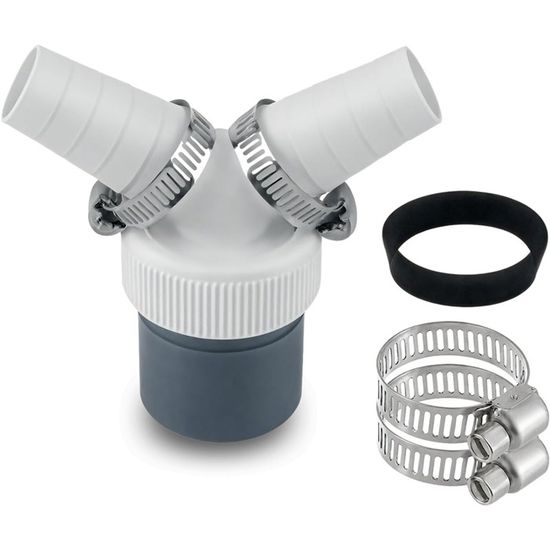 Adaptateur Y Double évacuation Pour Lave-linge Et Lave-vaisselle - Raccord 40mm Et 18-24mm - Anti-reflux