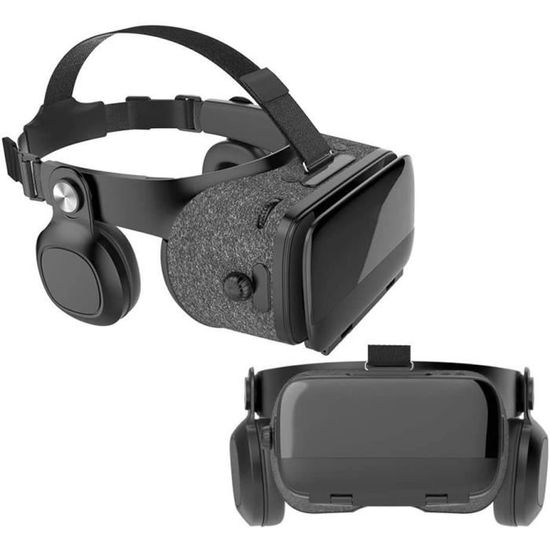 Newest Lunettes De Réalité Virtuelle 3D Pour Tous Les Smartphones Samsung Android Angle De Vision De 90 A 100 Rotation A 360 Avec Controleur Noir Fiche Technique Et Prix Au Maroc