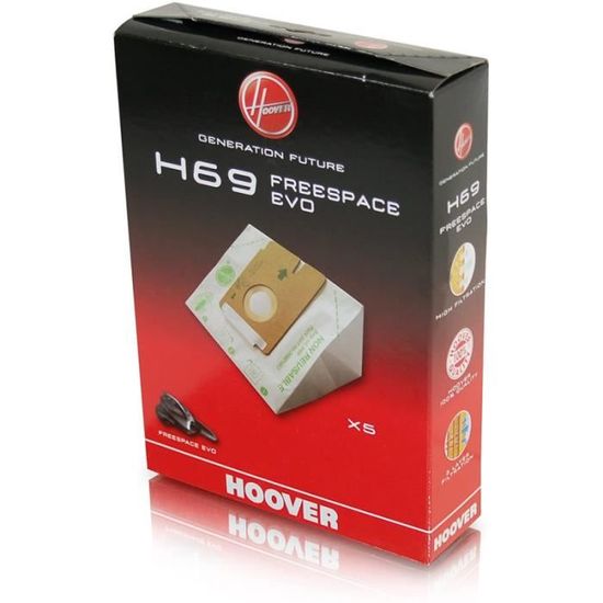 Lot De 4 Sacs Pour Aspirateur Hoover H71 FREESPACE EVO - Référence 35601069, Remplacement Original - 5