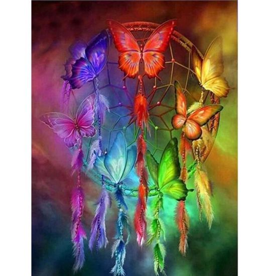 Kit Diamant Painting 5D WELIWE 40x50 Cm - Broderie Strass DIY Oiseaux Fleurs Pour Adultes Débutants