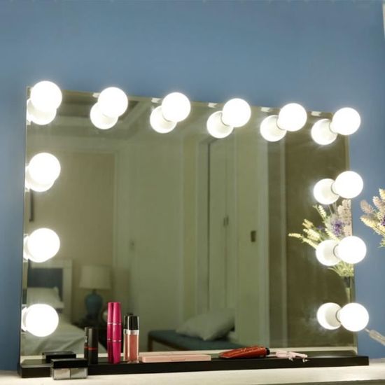 10 ampoule LED miroir vanité maquillage miroir lumières lampe à LED Kit  lentille phare ampoule LED Kit maquillage à réaliser soi-même lampe lumière