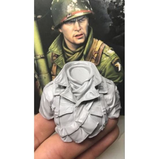 Buste Soldat Militaire WW2 échelle 1:10 - Résine à Peindre - Non Peint