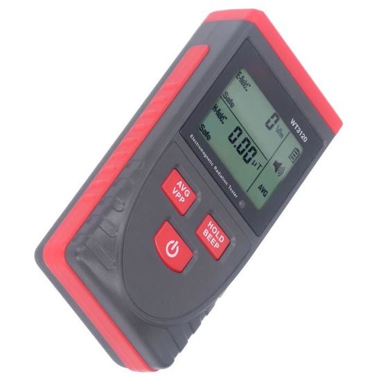 Détecteur De Rayonnement électromagnétique Numérique GC-03 - Écran Couleur 2,4" - Mesure Champs électrique/magnétique/radioactif - Alarme Visuelle, Sonore, Vibrante