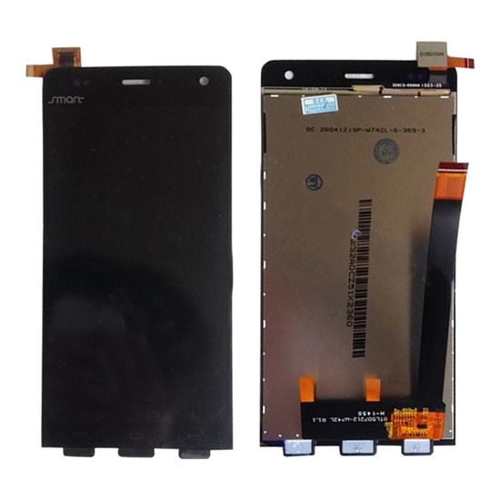 Écran Complet Tactile + LCD + Châssis Or Pour Wiko Fever 4G - Noir Et Or, Neuf Avec Outils