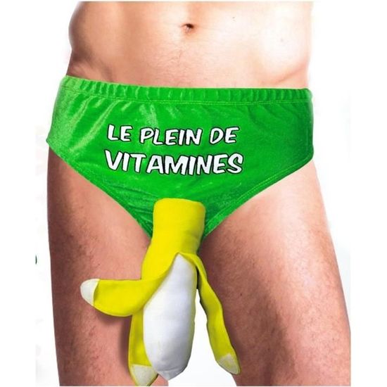 Humour - Slip Banane "Le Plein de Vitamines !".