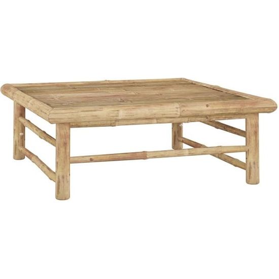 Table de jardin - VIDAXL - Bambou - Carré - 65x65x30 cm