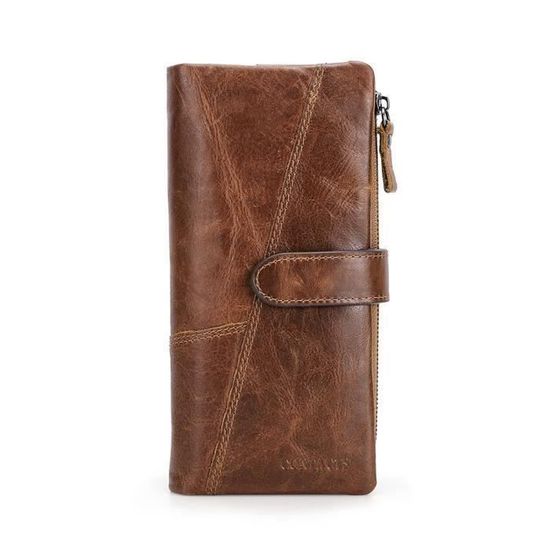 YUECIMIE-Porte-passeport en cuir véritable avec blocage