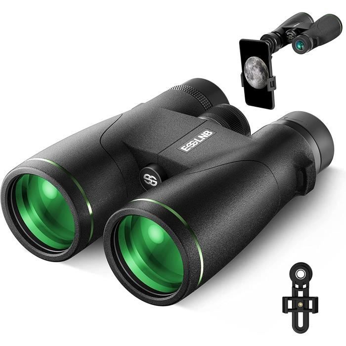 Jumelles Adultes Puissante 12X42 Jumelles Compactes HD avec Objectif BAK4 Prism FMC pour