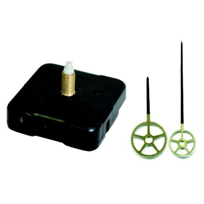 Mécanisme 17 mm et Aiguilles pour horloge : Engenage - Artémio Noir