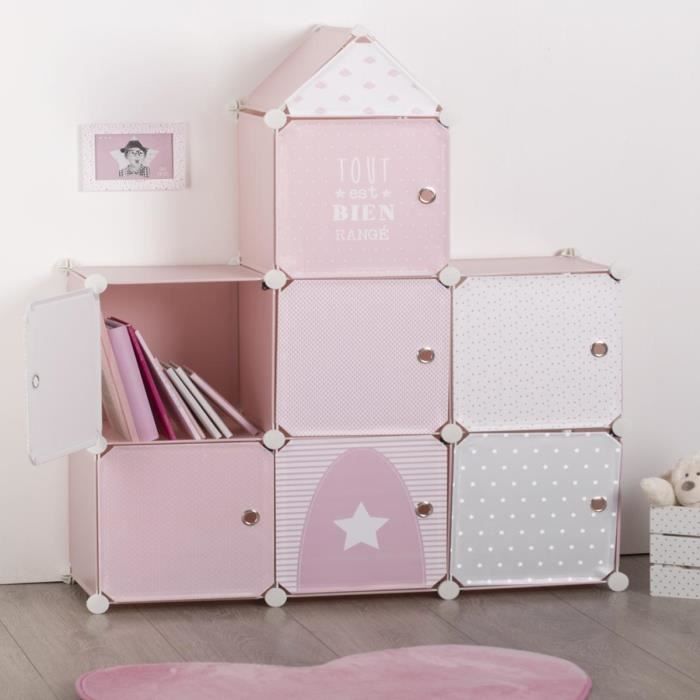 Meuble de rangement chateau rose Autres Rose