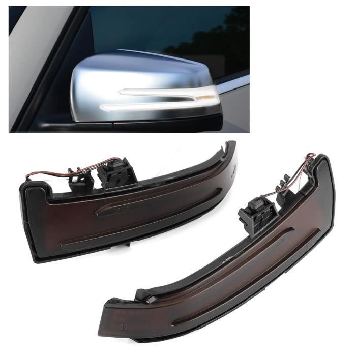 1Paire LED Signal Dynamique Rétroviseur Indicateur Clignotant Lumière Fit pour MERCEDES-BENZ C / E / S Classe (Blanc)