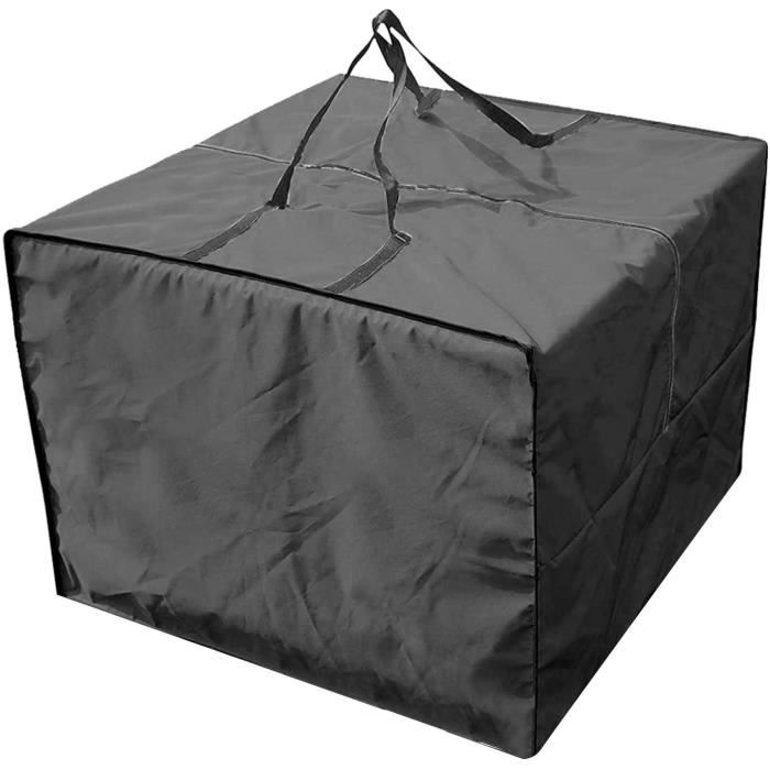 Sac de rangement carré pour meubles de jardin, sac de rangement imperméable Oxford housses de siège pour meubles de canapé coussins