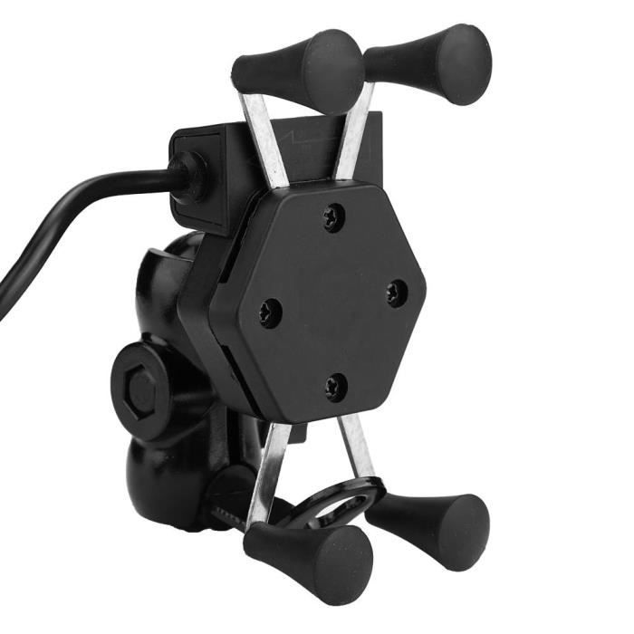 Support universel de support de support de téléphone portable de moto chargeur USB-LAT