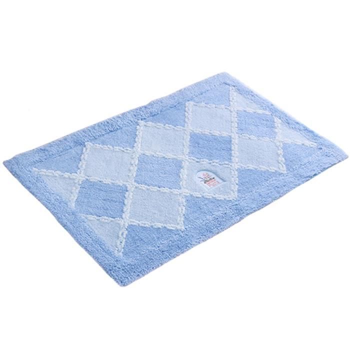 Absorbant antidérapant Paillasson Paillasson entrée Mat tapis de sol Grille/Bleu