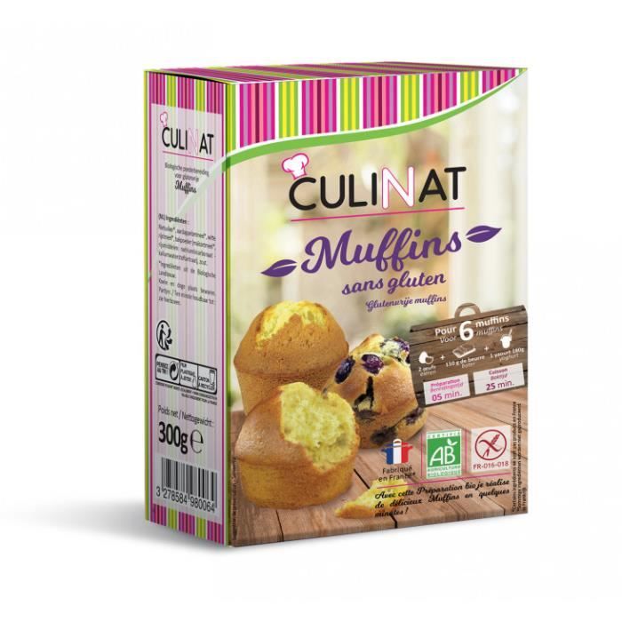 Préparation pour Muffins Bio sans gluten 300g Culinat