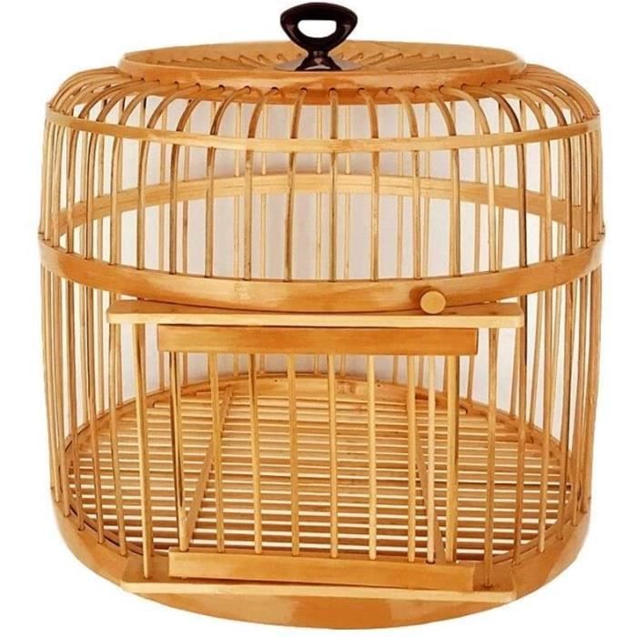 CLQya Cages Bamboo cage à oiseaux à la main Respirant Nid d'oiseau chinois traditionnel Folk Artisanat Animaux Oiseaux P 330955