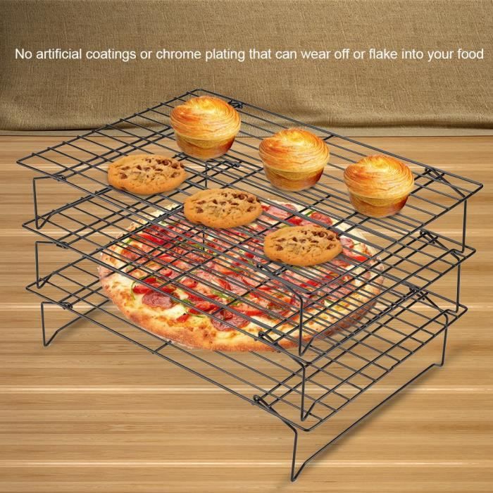 Grille de Refroidissement Gâteau Biscuits Pâtisserie Grille anti-adhésif Pour Biscuits - Gateau - Pain - Trois étages