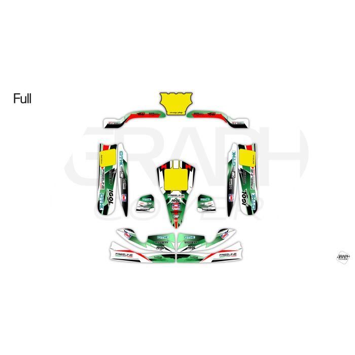 KIT DECO KARTING OTK M4 MODENA VERT ROUGE