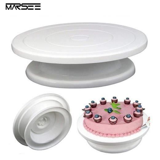 Plateau tournant 360 degrés pour gâteau décoration de gâteau plateau rotatif Support Gâteau Plateau pour pâtisserie 27.5cm(B Bi00001