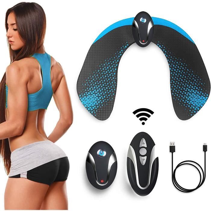 Electrostimulateur Musculaire Fessier, Appareil de Hips Massage Portable USB Rechargeable,Sculpter Les Courbes Trainer raffermir Les