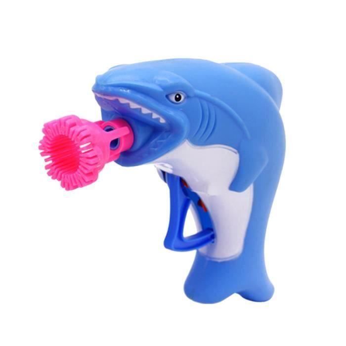 2 Pcs En Forme De Requin Machine À Bulles Bubble Blower Maker Été Plein Air Jouet Water Toy pour Enfants (Requin, Bleu) JOUET