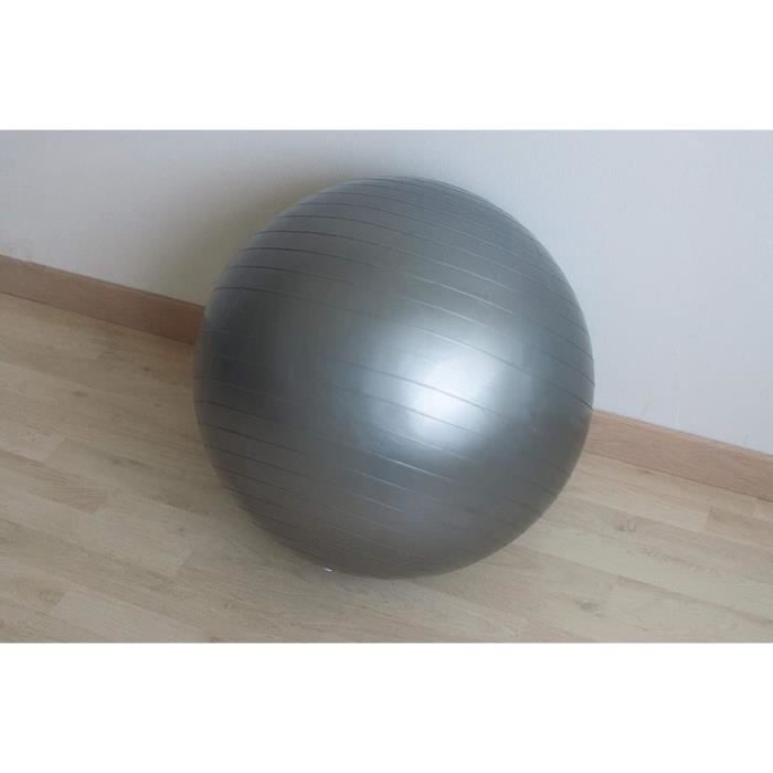 GYM BALL RSHOT Balle de Yoga 65 cm Ballon Fitness Gym Ball Grise Haute qualiteacute935