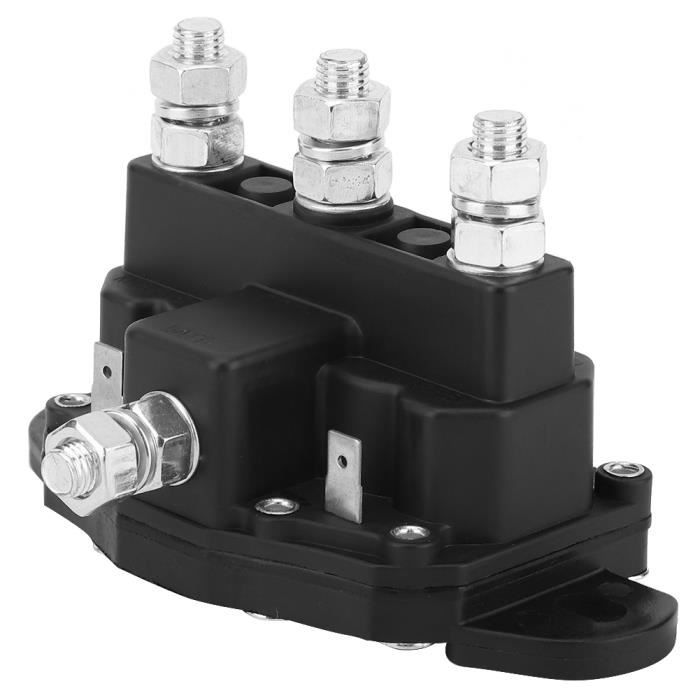 EBTOOLS Relais solénoïde inverseur Relais de Contacteur de Solénoïde d'inversion de Moteur de Treuil à 6 Bornes 12V