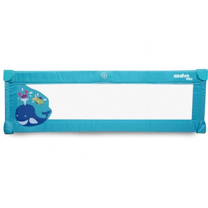 Barrière de lit Asalvo 140 cm Baleine - Bleu