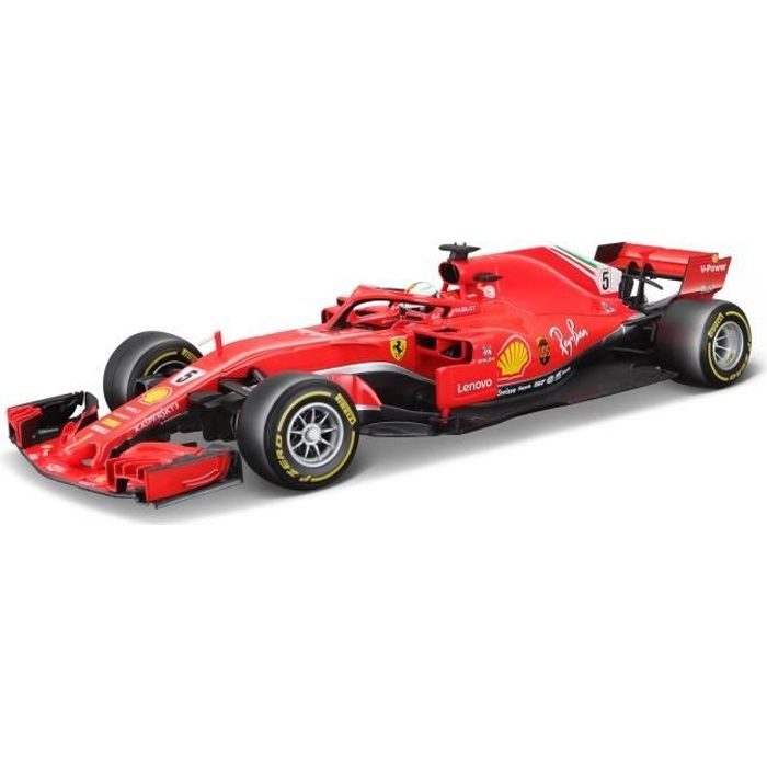 BBURAGO Voiture Ferrari Vettel 2018 Formule 1 1/18ème - Rouge