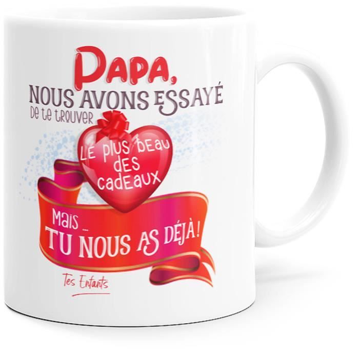 Mug Papa Fête des Pères Idée Cadeau Orignial Homme Enfants Anniversaire Noël Dino Mugs Fabriqué en France.