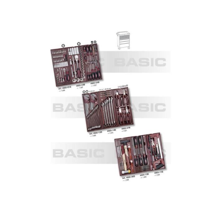 Assortiment d'outils COMPLETO 191 p. 3 tiroirs …