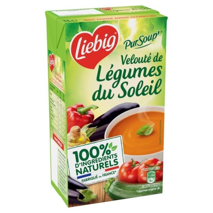 LIEBIG - Pursoup Veloute De Légumes Du Soleil Brique 1L - Lot De 4