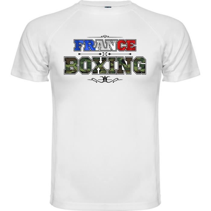 T-SHIRT SPORT BOXE - NOBLE ART - | TEE SHIRT BLANC HOMME \