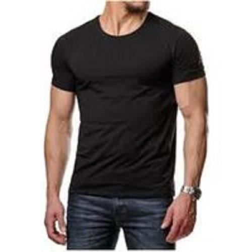 T-shirt homme 100% coton manches courte couleur noirNoir