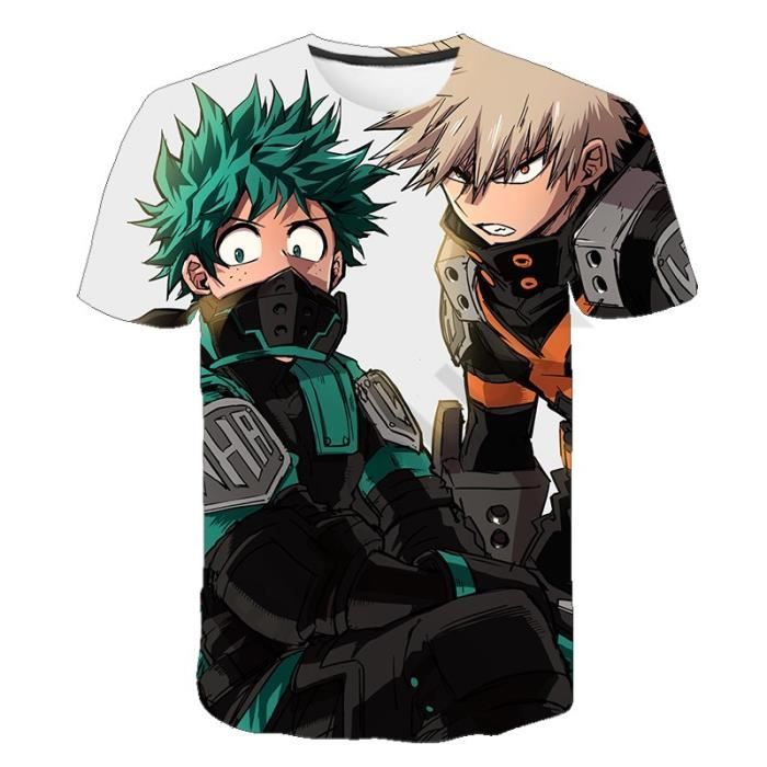 Tee shirt - Anime My hero - Jaune-Noir