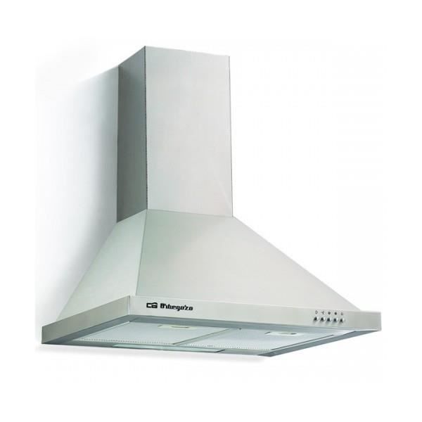 Orbegozo DS 59190 IN, 450 m³-h, Monté au mur, Acier inoxydable, 2 ampoule(s), boutons, Haut