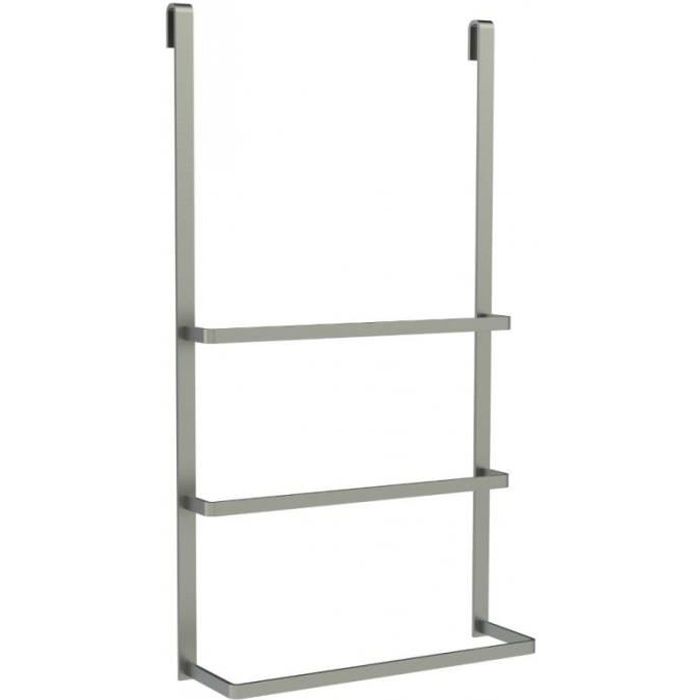Porte serviette à suspendre gris mat