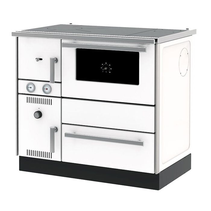 Cuisinière Bois Chauffage (7,44 kW) + Bouilleur (20,1 kW) Sannover 27 kW Blanc