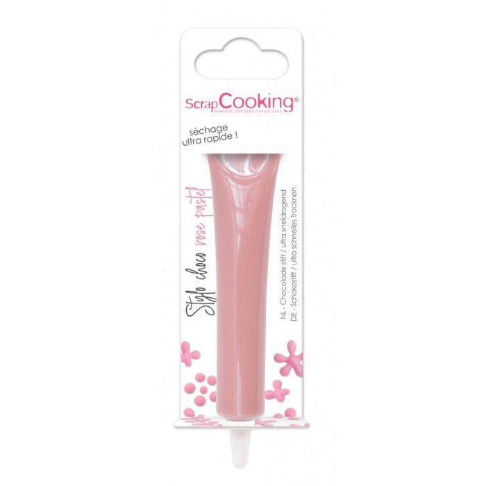 Stylo goût chocolat rose pastel 25g - Scrapcooking Rose