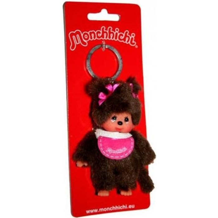 Kiki - Monchhichi - Porte-clés Girl Rose 10cm