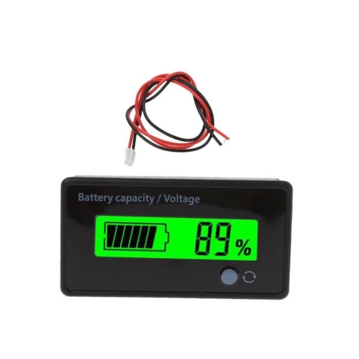GY-6S 8-70V LCD Indicateur de Capacité de Batterie au Lithium Acide au Plomb Testeur de Tension VoltmèTre RéTro-éClairage Vert