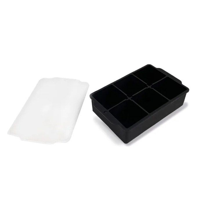 Bac à Glaçons Grand Format Pour Whisky – 2 Plateaux Silicone Vintage, Glaçons Carrés 5cm, Avec Couvercle