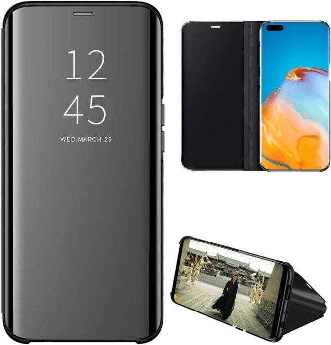 Étui Coque Huawei P40 Lite en Cuir PU 3D Flip avec Porte-Cartes et Dragonne - Panda Bambou