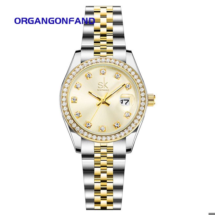 Montres pour femmes - premium sense - mouvement quartz - bracelet en acier fin - montre imperméable et lumineuse