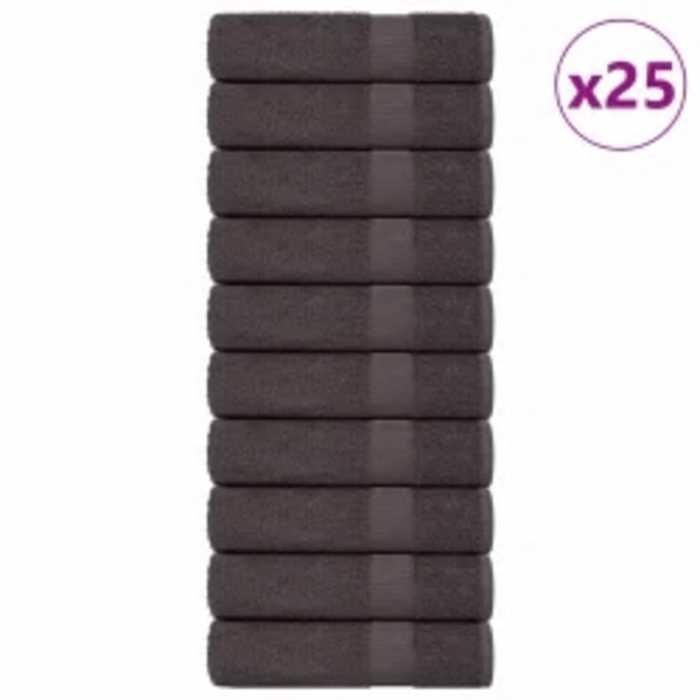 vidaXL Serviettes de douche 50 pcs anthracite 70x140 cm 100% coton, serviette, ensemble de serviettes de bain, serviette 136688.