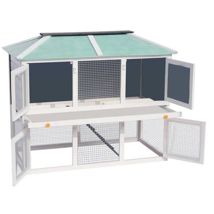 Bon plan Clapier Enclos animaux - JILI HOT - Cage double pour animaux Bois - Pour Jardin Thome6912704